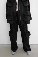 Washed rolled cargo pants - View 7 | TEVQA
