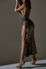 Smooth Zebra Print Backless Dress | Dress In Beauty