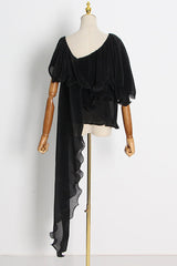 Ruffled Asymmetrical Hem Top & Pants Set | Dress In Beauty