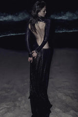 Cut Out Backless Gown - TEVQA