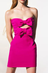 Bow Detailed Mini Dress | Dress In Beauty