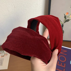 Wide Padded Velvet Headband - 2.4 Inch Holiday Statement Style - TEVQA