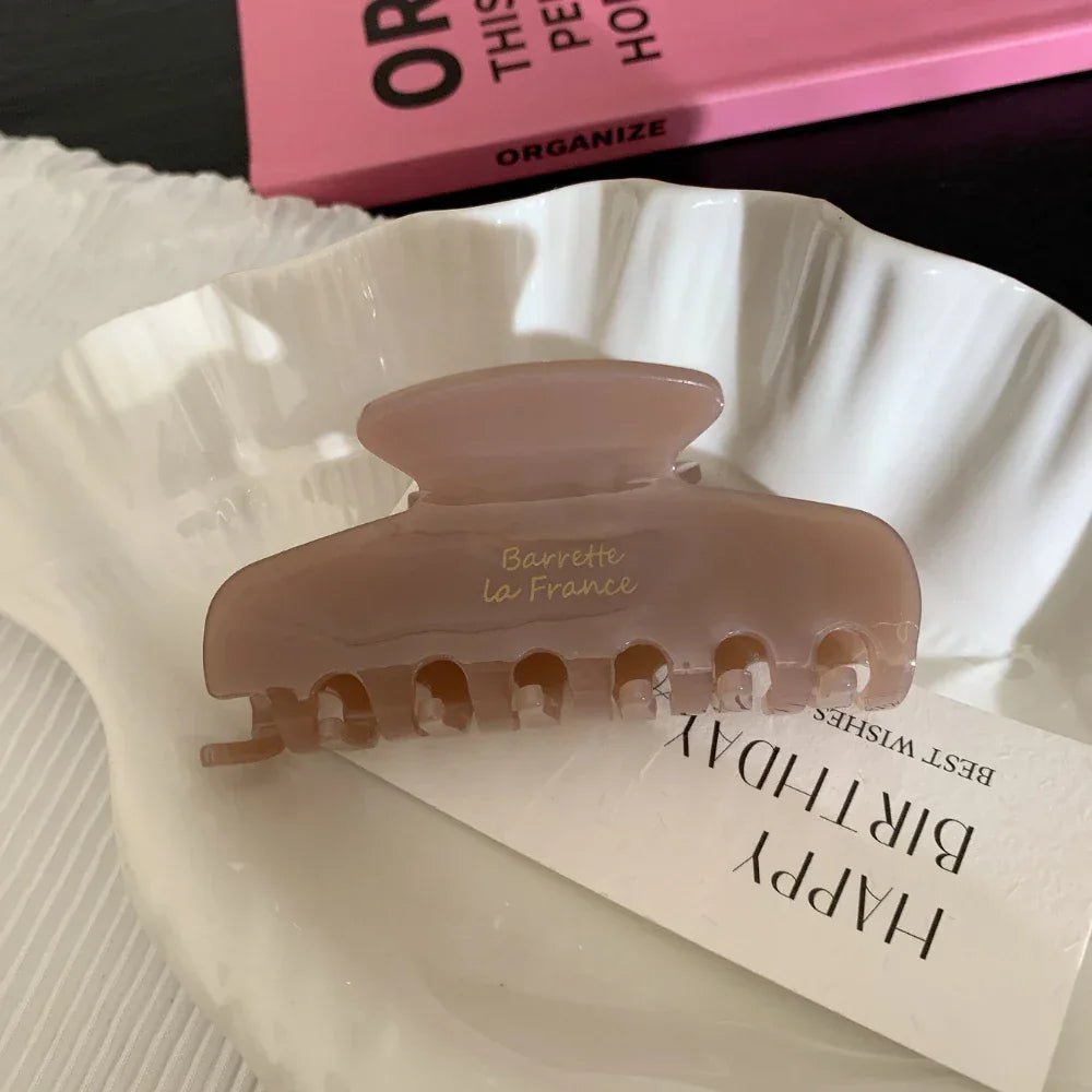 French Design Acetate Hair Claw Clip - View 6 | TEVQA
