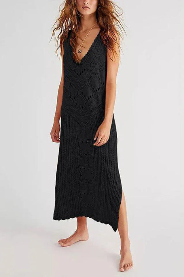 Pool Party Crochet Midi Cover Up - View 7 | TEVQA