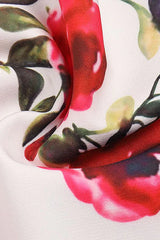 White three piece suit with red roses - View 18 | TEVQA