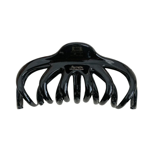 black glossy octopus claw hair clip