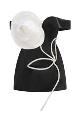 Tina 3D Flower Embellished Mini Dress - TEVQA