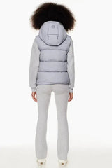 Cropped Puffer Vest with Matte Finish - View 7 | TEVQA
