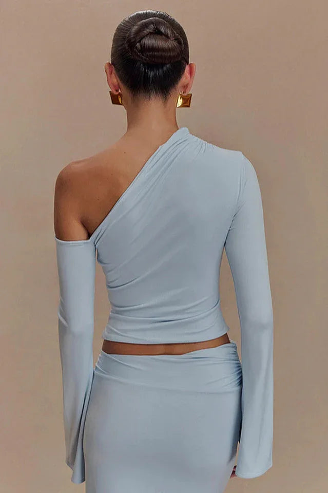 Ainsley Asymmetrical Maxi Skirt - TEVQA