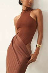 Vera Asymmetrical Cut Out Maxi Dress - TEVQA