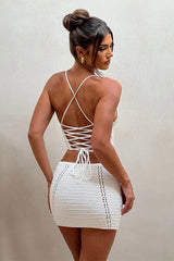 Crochet knit top and skirt set - View 6 | TEVQA