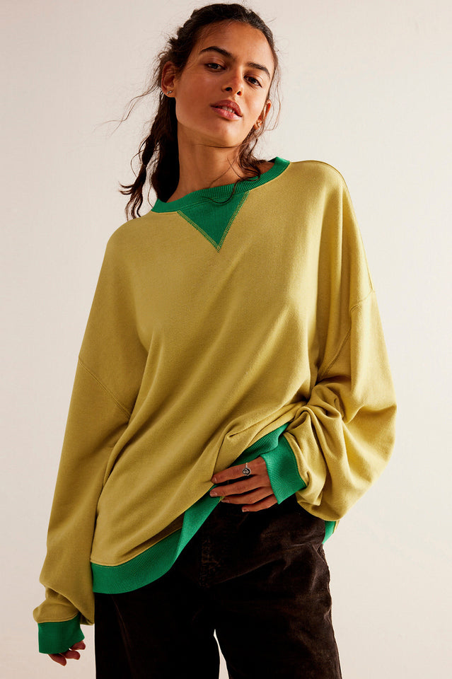 Contrast Dropped Shoulder Sweatshirt | Dress In Beauty