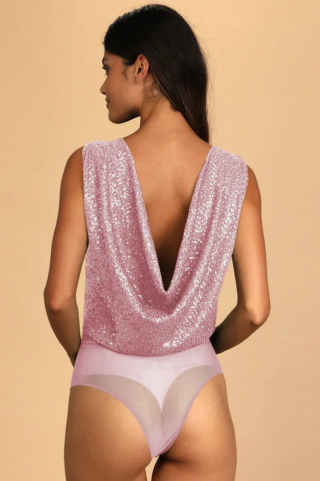 Evening of Wonder Sequin Bodysuit - View 14 | TEVQA