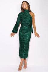 One-Shoulder Slit Bodycon Dress | Dress In Beauty