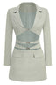Cut Out Blazer Dress - View 8 | TEVQA