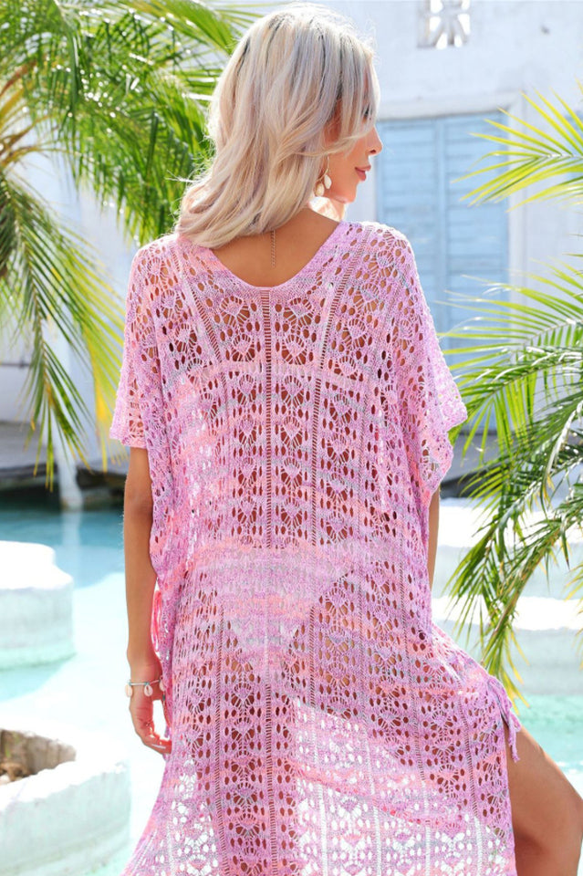Side Slit Plunge Openwork Cover-Up | Dress In Beauty