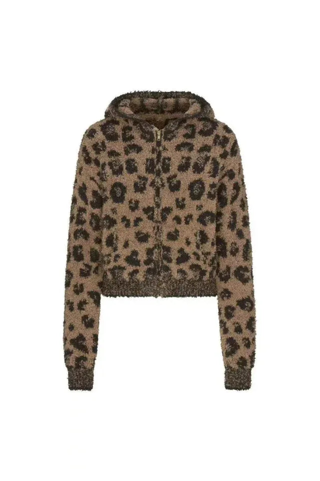 Unisex Cozy Knit Robe with Animal Ears - View 8 | TEVQA
