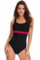 Women's one piece swimsuit with scoop neckline and racerback design - View 9 | TEVQA
