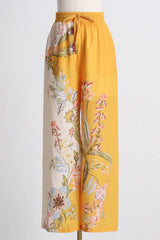 Floral Linen Shirt and Wide Leg Pants Set - View 12 | TEVQA