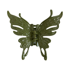 green butterfly hair claw