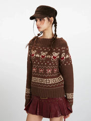 Bear & Bow Fair Isle Pullover - TEVQA