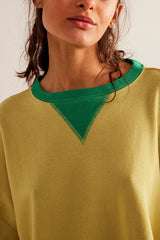 Contrast Dropped Shoulder Sweatshirt | Dress In Beauty