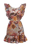Viveka Flower Sequin Mini Dress - TEVQA