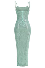 Sequin Corset Maxi Dress - View 6 | TEVQA