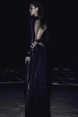 Cut Out Backless Gown - TEVQA