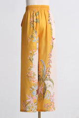 Floral Linen Shirt and Wide Leg Pants Set - View 13 | TEVQA