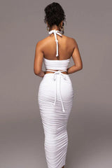 Kaitlyn Halter Maxi Dress - TEVQA
