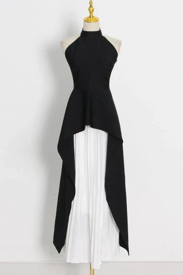 Victoria Layered Halter Gown Set - TEVQA