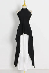 Victoria Layered Halter Gown Set - TEVQA