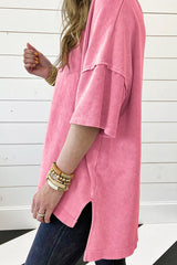 Drop Sleeve Patchwork Plus Tee | Dress In Beauty