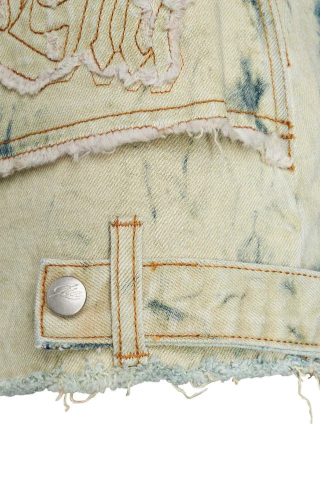 Asymmetrical knit top and denim mini skirt set - View 11 | TEVQA