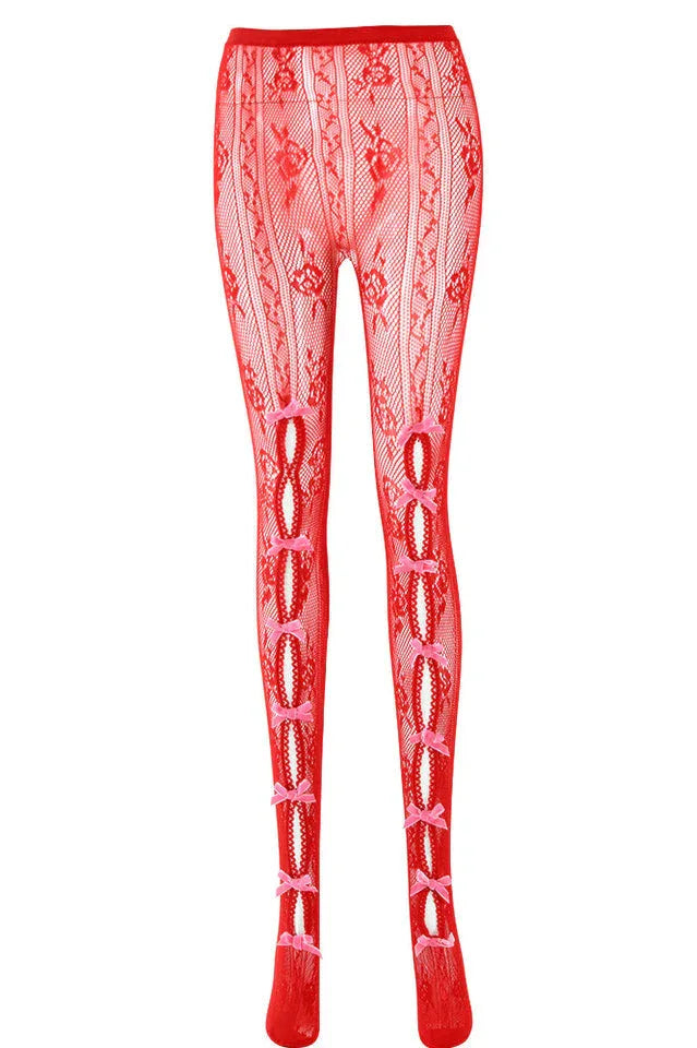 Next Level Sweetheart Lace Tights - TEVQA