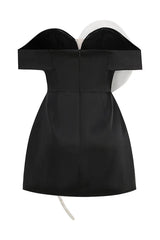 Tina 3D Flower Embellished Mini Dress - TEVQA