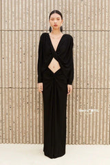 Black cropped top and skirt set - View 8 | TEVQA