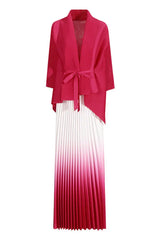 Ombre pleated two piece set - View 14 | TEVQA