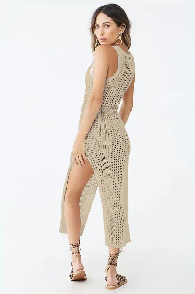 Knitted Maxi Beach Cover Up Dress - View 20 | TEVQA