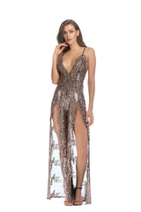 High Slit Backless Boho Cocktail Gown - TEVQA