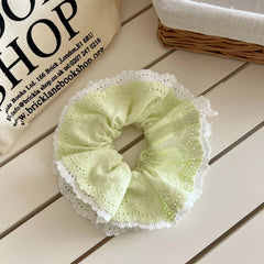 Oversized Lace & Eyelet Scrunchie (6.3 Inch)