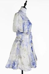 Caroline Floral Print Mini Dress - TEVQA