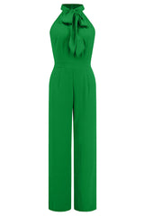 Sleek Bowknot Halter Neck Jumpsuit | Dress In Beauty