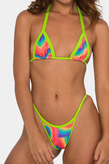 Women's Halter Triangle Bikini Set - View 6 | TEVQA