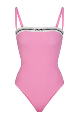 Logo Straight Neck Bodysuit | Dress In Beauty