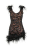 Sequin Feather Embellished Mini Dress - View 7 | TEVQA