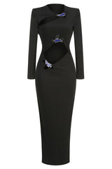 Circular Mood Stone Long Sleeve Dress | Dress In Beauty