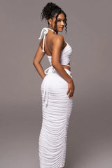 Kaitlyn Halter Maxi Dress - TEVQA
