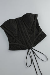 Strapless Lace Corset A Line Dress | Dress In Beauty